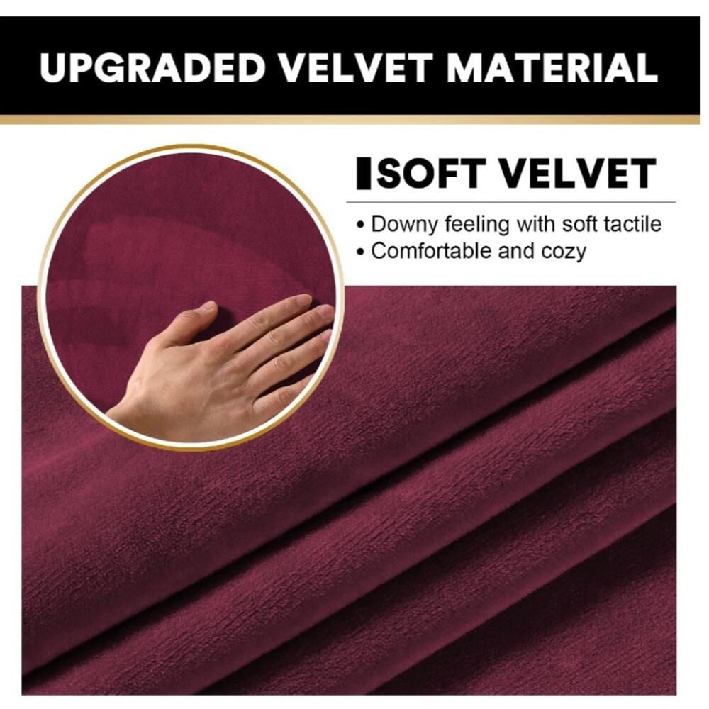 ADPON Velvet Sectional Couch Covers Sofa Chaise/Seat Cushion Slipcover L Shape S - Picture 4 of 6
